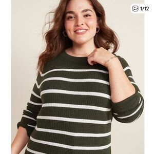 Old Navy Olive Green Knit Sweater